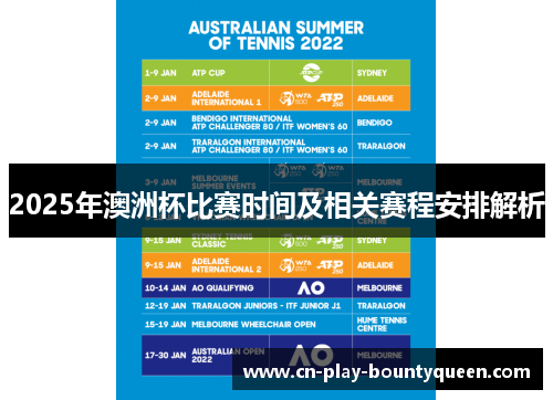 2025年澳洲杯比赛时间及相关赛程安排解析